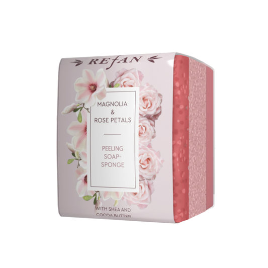 Peeling -Seifenschwamm Magnolia & Rosenblätter 75g