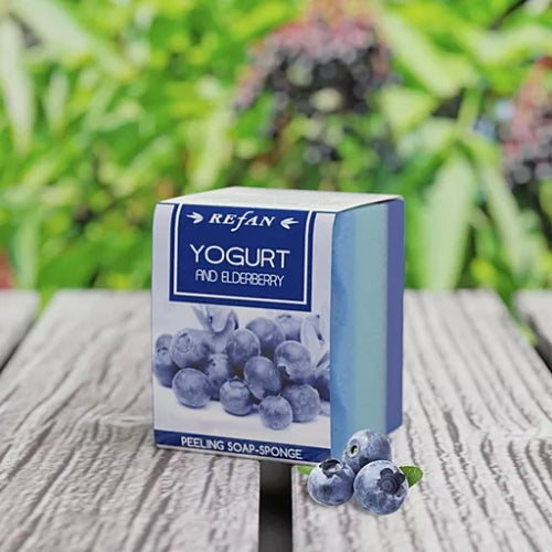 Peeling- Seifenschwamm Yoghurt and Elderberry 75g